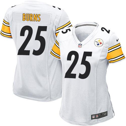 Nike Steelers #25 Artie Burns White Women's Stitched NFL Elite Jersey